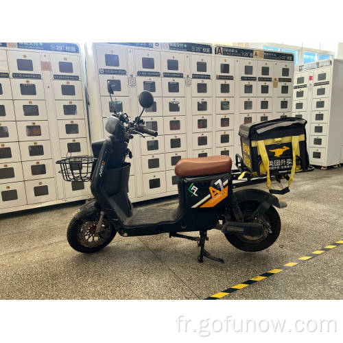 Cabine avant de service transporte du vélo de cargaison électrique alimentaire